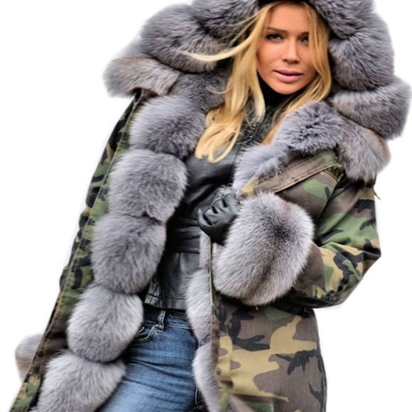 Thicken Warm Winter Coat Hood Down Parka Faux Fur Outdoor Overcoat  - Picture 3 of 4